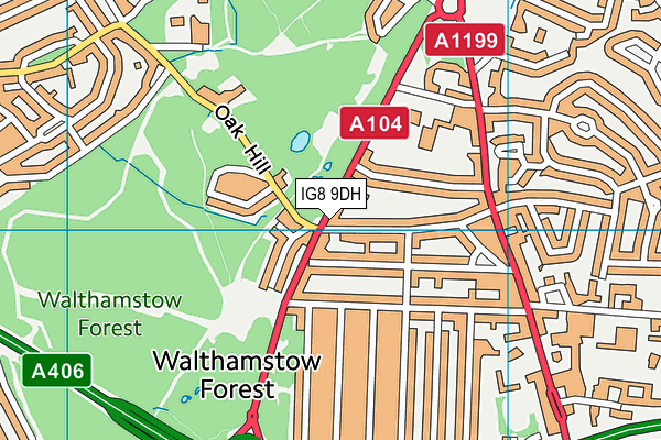 IG8 9DH map - OS VectorMap District (Ordnance Survey) IG8 9DH map - OS VectorMap District (Ordnance Survey)