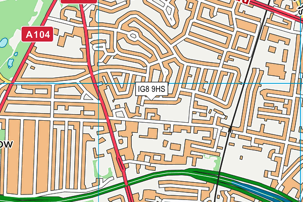 IG8 9HS map - OS VectorMap District (Ordnance Survey) IG8 9HS map - OS VectorMap District (Ordnance Survey)
