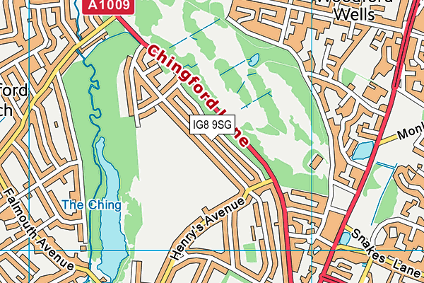 IG8 9SG map - OS VectorMap District (Ordnance Survey) IG8 9SG map - OS VectorMap District (Ordnance Survey)