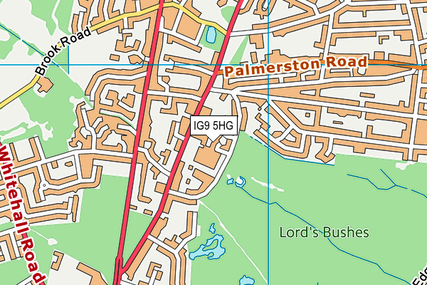 IG9 5HG map - OS VectorMap District (Ordnance Survey) IG9 5HG map - OS VectorMap District (Ordnance Survey)