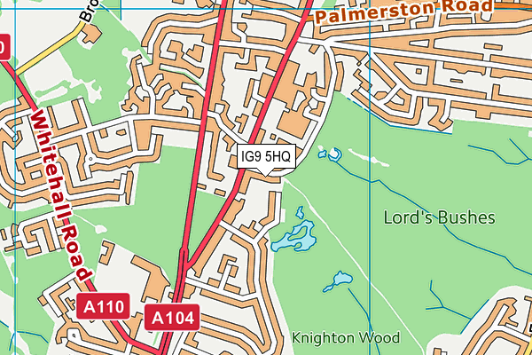 IG9 5HQ map - OS VectorMap District (Ordnance Survey) IG9 5HQ map - OS VectorMap District (Ordnance Survey)