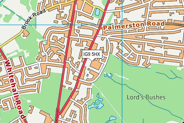 IG9 5HX map - OS VectorMap District (Ordnance Survey) IG9 5HX map - OS VectorMap District (Ordnance Survey)