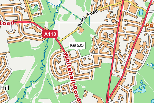 IG9 5JQ map - OS VectorMap District (Ordnance Survey) IG9 5JQ map - OS VectorMap District (Ordnance Survey)