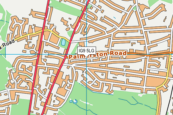 IG9 5LG map - OS VectorMap District (Ordnance Survey) IG9 5LG map - OS VectorMap District (Ordnance Survey)