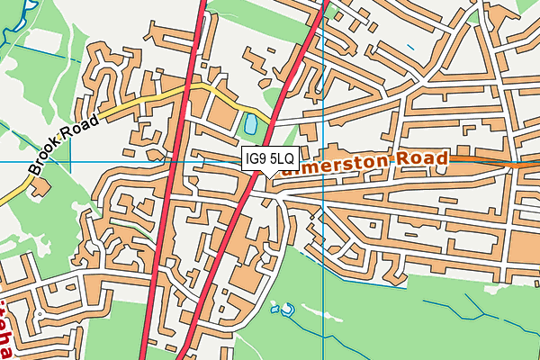 IG9 5LQ map - OS VectorMap District (Ordnance Survey) IG9 5LQ map - OS VectorMap District (Ordnance Survey)