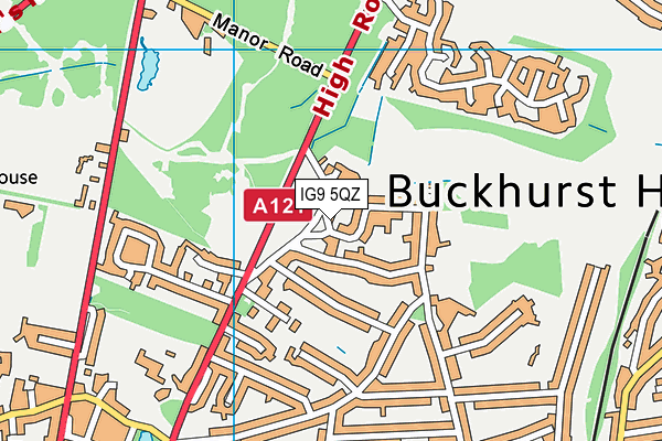 IG9 5QZ map - OS VectorMap District (Ordnance Survey) IG9 5QZ map - OS VectorMap District (Ordnance Survey)