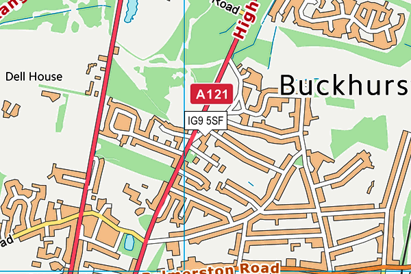IG9 5SF map - OS VectorMap District (Ordnance Survey) IG9 5SF map - OS VectorMap District (Ordnance Survey)