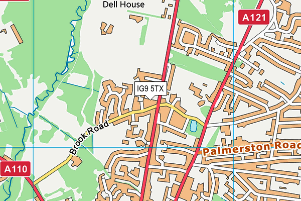 IG9 5TX map - OS VectorMap District (Ordnance Survey) IG9 5TX map - OS VectorMap District (Ordnance Survey)