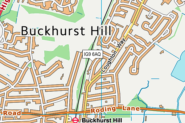 IG9 6AQ map - OS VectorMap District (Ordnance Survey)