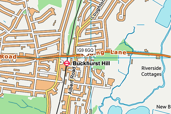 IG9 6GQ map - OS VectorMap District (Ordnance Survey)