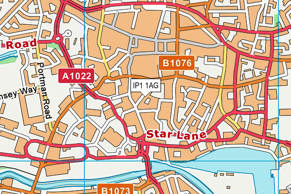 IP1 1AG map - OS VectorMap District (Ordnance Survey) IP1 1AG map - OS VectorMap District (Ordnance Survey)