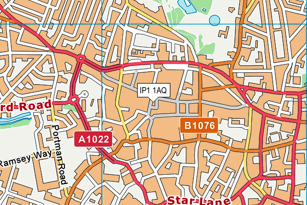 IP1 1AQ map - OS VectorMap District (Ordnance Survey) IP1 1AQ map - OS VectorMap District (Ordnance Survey)