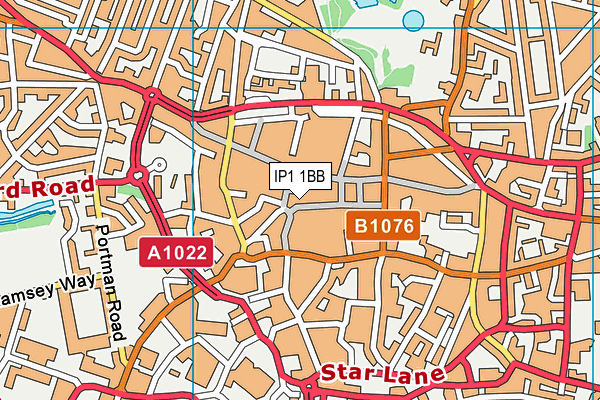 IP1 1BB map - OS VectorMap District (Ordnance Survey) IP1 1BB map - OS VectorMap District (Ordnance Survey)