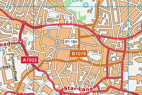 IP1 1BH map - OS VectorMap District (Ordnance Survey) IP1 1BH map - OS VectorMap District (Ordnance Survey)