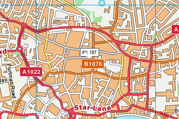 IP1 1BT map - OS VectorMap District (Ordnance Survey) IP1 1BT map - OS VectorMap District (Ordnance Survey)