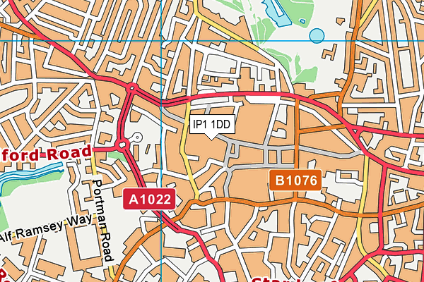 IP1 1DD map - OS VectorMap District (Ordnance Survey) IP1 1DD map - OS VectorMap District (Ordnance Survey)