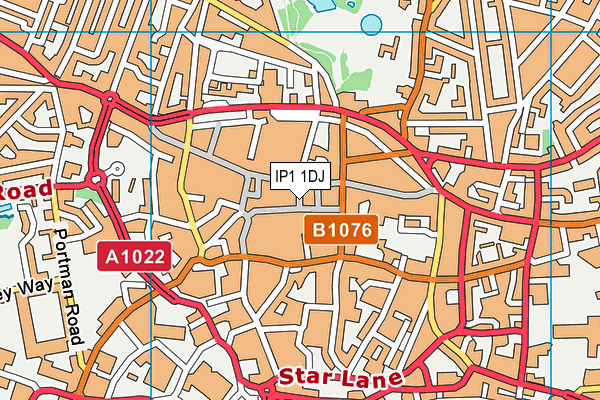 IP1 1DJ map - OS VectorMap District (Ordnance Survey) IP1 1DJ map - OS VectorMap District (Ordnance Survey)