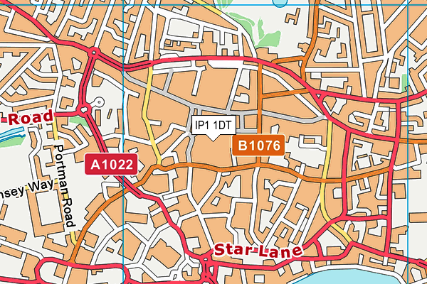 IP1 1DT map - OS VectorMap District (Ordnance Survey) IP1 1DT map - OS VectorMap District (Ordnance Survey)
