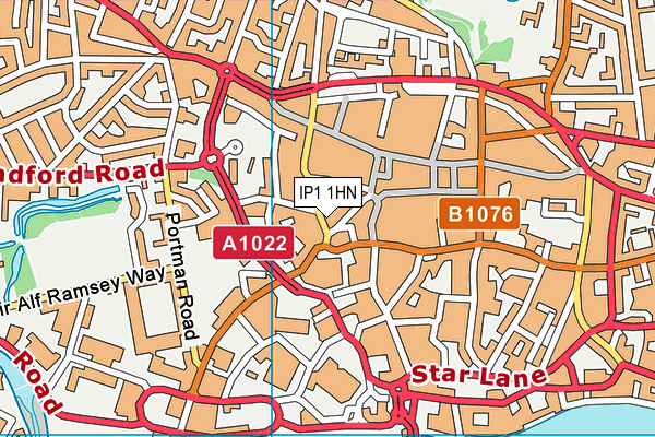 IP1 1HN map - OS VectorMap District (Ordnance Survey) IP1 1HN map - OS VectorMap District (Ordnance Survey)