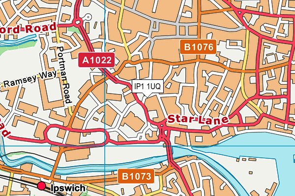 IP1 1UQ map - OS VectorMap District (Ordnance Survey) IP1 1UQ map - OS VectorMap District (Ordnance Survey)