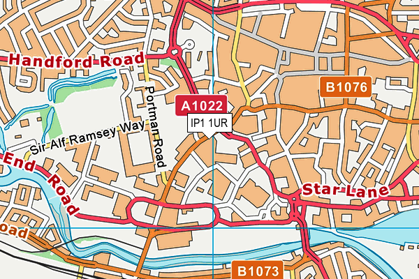IP1 1UR map - OS VectorMap District (Ordnance Survey) IP1 1UR map - OS VectorMap District (Ordnance Survey)
