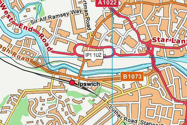 IP1 1UZ map - OS VectorMap District (Ordnance Survey) IP1 1UZ map - OS VectorMap District (Ordnance Survey)