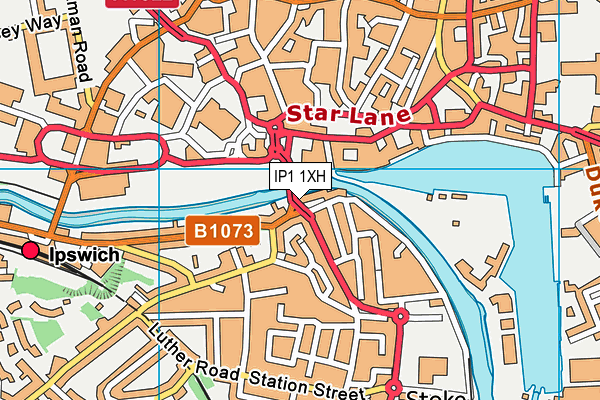 IP1 1XH map - OS VectorMap District (Ordnance Survey) IP1 1XH map - OS VectorMap District (Ordnance Survey)