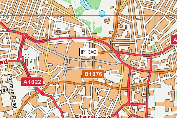 IP1 3AG map - OS VectorMap District (Ordnance Survey) IP1 3AG map - OS VectorMap District (Ordnance Survey)