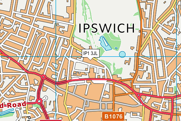 IP1 3JL map - OS VectorMap District (Ordnance Survey) IP1 3JL map - OS VectorMap District (Ordnance Survey)