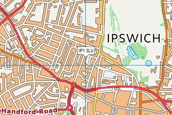 IP1 3LU map - OS VectorMap District (Ordnance Survey) IP1 3LU map - OS VectorMap District (Ordnance Survey)