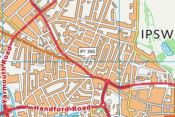 IP1 3NS map - OS VectorMap District (Ordnance Survey) IP1 3NS map - OS VectorMap District (Ordnance Survey)
