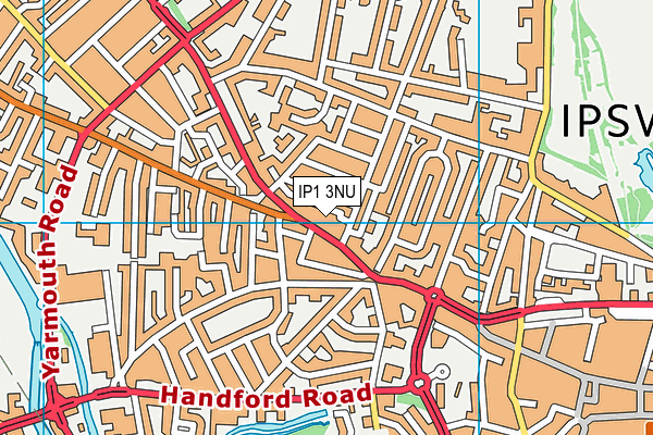 IP1 3NU map - OS VectorMap District (Ordnance Survey) IP1 3NU map - OS VectorMap District (Ordnance Survey)
