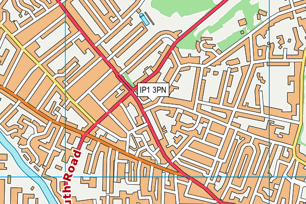 IP1 3PN map - OS VectorMap District (Ordnance Survey) IP1 3PN map - OS VectorMap District (Ordnance Survey)