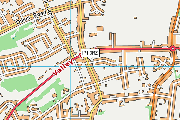 IP1 3RZ map - OS VectorMap District (Ordnance Survey) IP1 3RZ map - OS VectorMap District (Ordnance Survey)