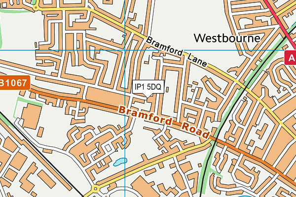 IP1 5DQ map - OS VectorMap District (Ordnance Survey) IP1 5DQ map - OS VectorMap District (Ordnance Survey)