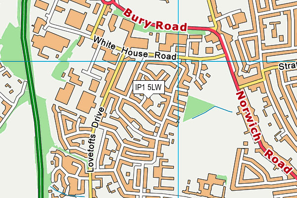 IP1 5LW map - OS VectorMap District (Ordnance Survey) IP1 5LW map - OS VectorMap District (Ordnance Survey)