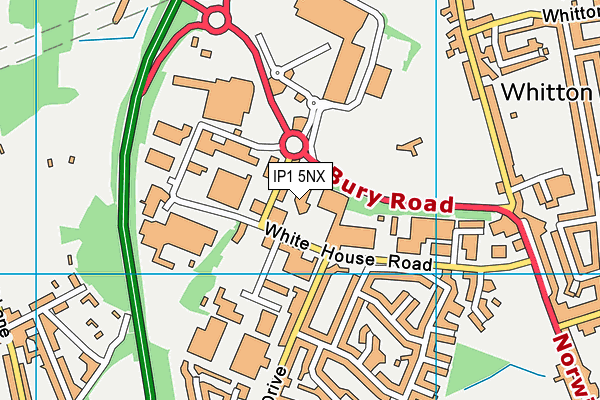 IP1 5NX map - OS VectorMap District (Ordnance Survey) IP1 5NX map - OS VectorMap District (Ordnance Survey)