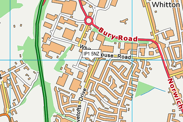 IP1 5NZ map - OS VectorMap District (Ordnance Survey) IP1 5NZ map - OS VectorMap District (Ordnance Survey)