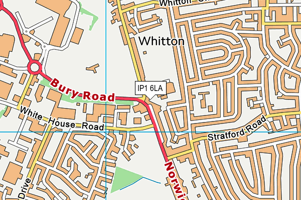 IP1 6LA map - OS VectorMap District (Ordnance Survey) IP1 6LA map - OS VectorMap District (Ordnance Survey)