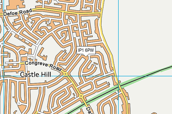 IP1 6PW map - OS VectorMap District (Ordnance Survey) IP1 6PW map - OS VectorMap District (Ordnance Survey)