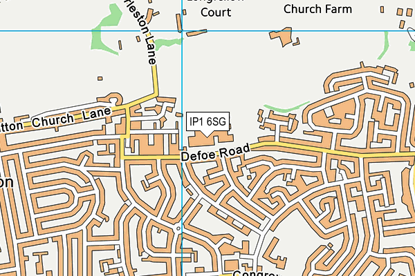IP1 6SG map - OS VectorMap District (Ordnance Survey) IP1 6SG map - OS VectorMap District (Ordnance Survey)
