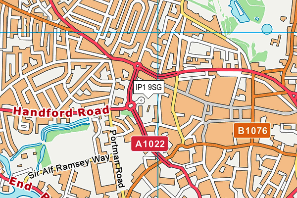 IP1 9SG map - OS VectorMap District (Ordnance Survey) IP1 9SG map - OS VectorMap District (Ordnance Survey)