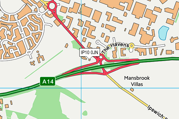 IP10 0JN map - OS VectorMap District (Ordnance Survey) IP10 0JN map - OS VectorMap District (Ordnance Survey)