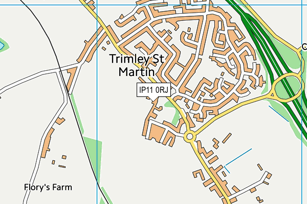 IP11 0RJ map - OS VectorMap District (Ordnance Survey) IP11 0RJ map - OS VectorMap District (Ordnance Survey)