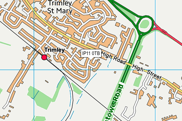 IP11 0TB map - OS VectorMap District (Ordnance Survey) IP11 0TB map - OS VectorMap District (Ordnance Survey)