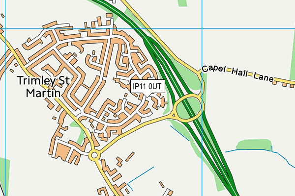 IP11 0UT map - OS VectorMap District (Ordnance Survey) IP11 0UT map - OS VectorMap District (Ordnance Survey)