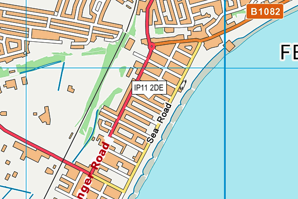 IP11 2DE map - OS VectorMap District (Ordnance Survey) IP11 2DE map - OS VectorMap District (Ordnance Survey)