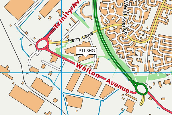 IP11 3HG map - OS VectorMap District (Ordnance Survey) IP11 3HG map - OS VectorMap District (Ordnance Survey)
