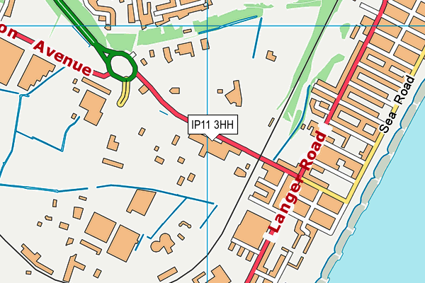 IP11 3HH map - OS VectorMap District (Ordnance Survey) IP11 3HH map - OS VectorMap District (Ordnance Survey)