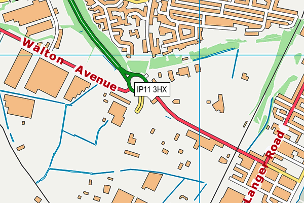 IP11 3HX map - OS VectorMap District (Ordnance Survey) IP11 3HX map - OS VectorMap District (Ordnance Survey)